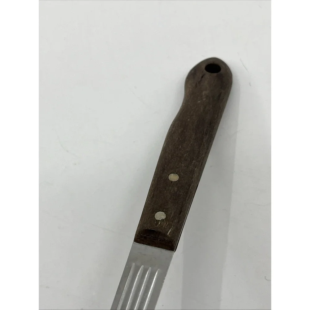 Vintage Imperial Stainless Veri-Sharp Wood Handle Ladle 9